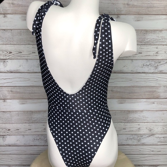 Malibu Black & White Polka Dot One Piece Swimsuit - Picture 5 of 5